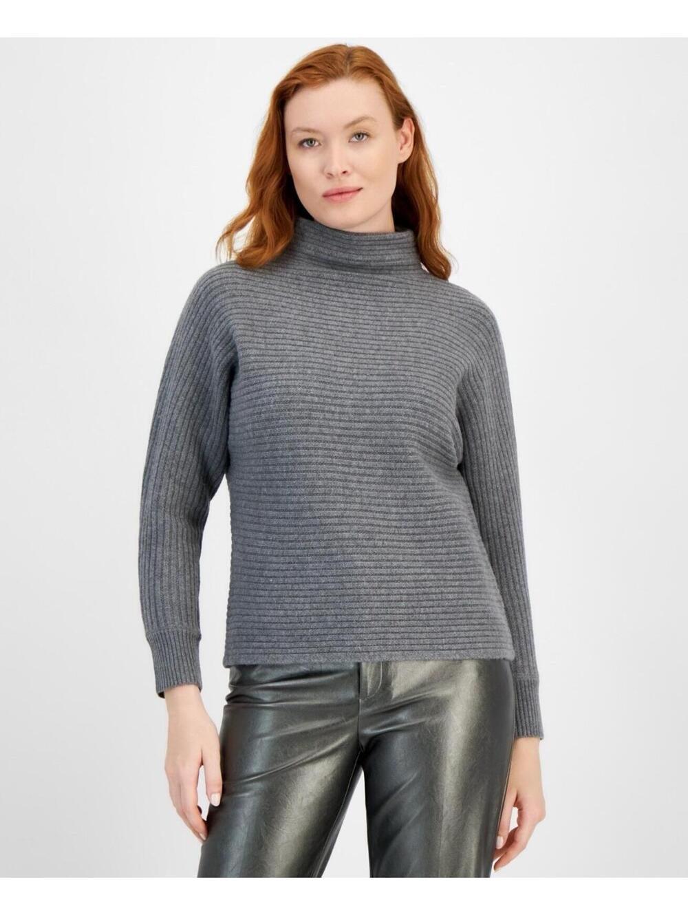 $99 Womens Ribbed Ribbed Knit Mock Turtleneck Sweater XL